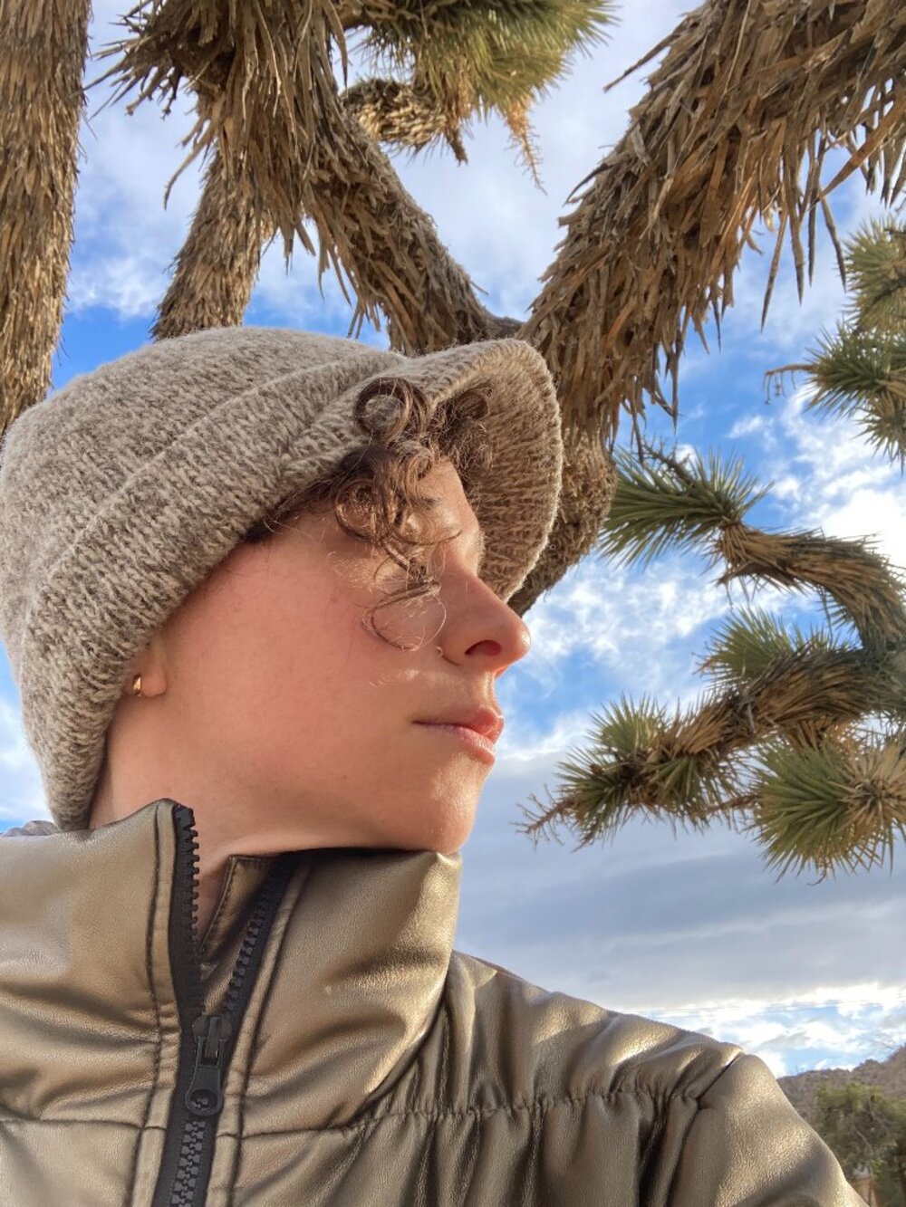 Wool hat with brim